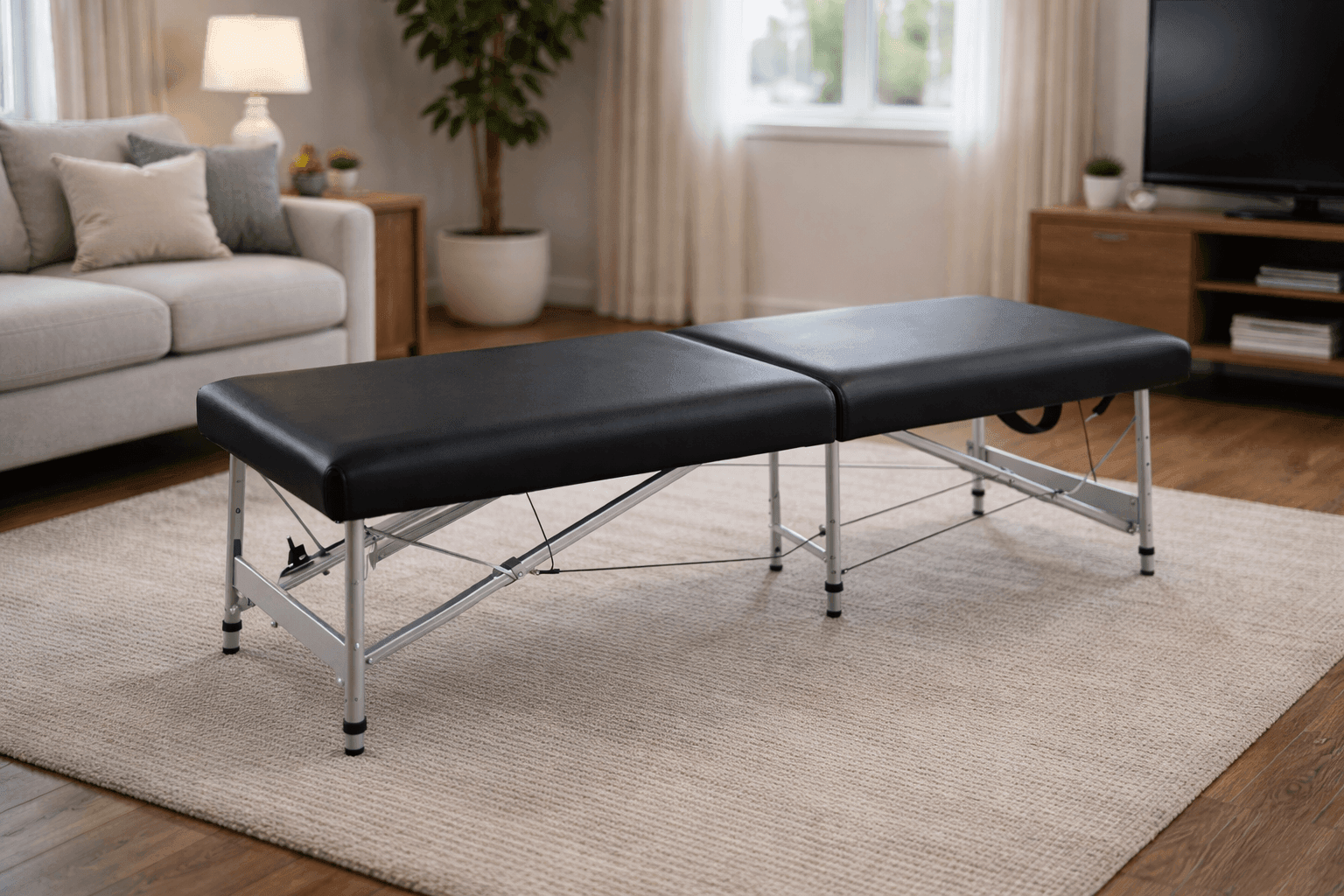 Go Chiro Mobile treatment setup in a professional home office environment, serving Delaware County and Northern Delaware.